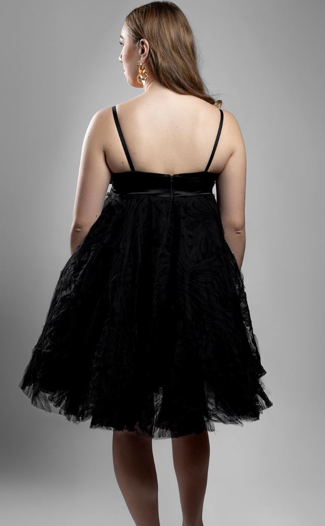 Bow Tulle Mini Dress