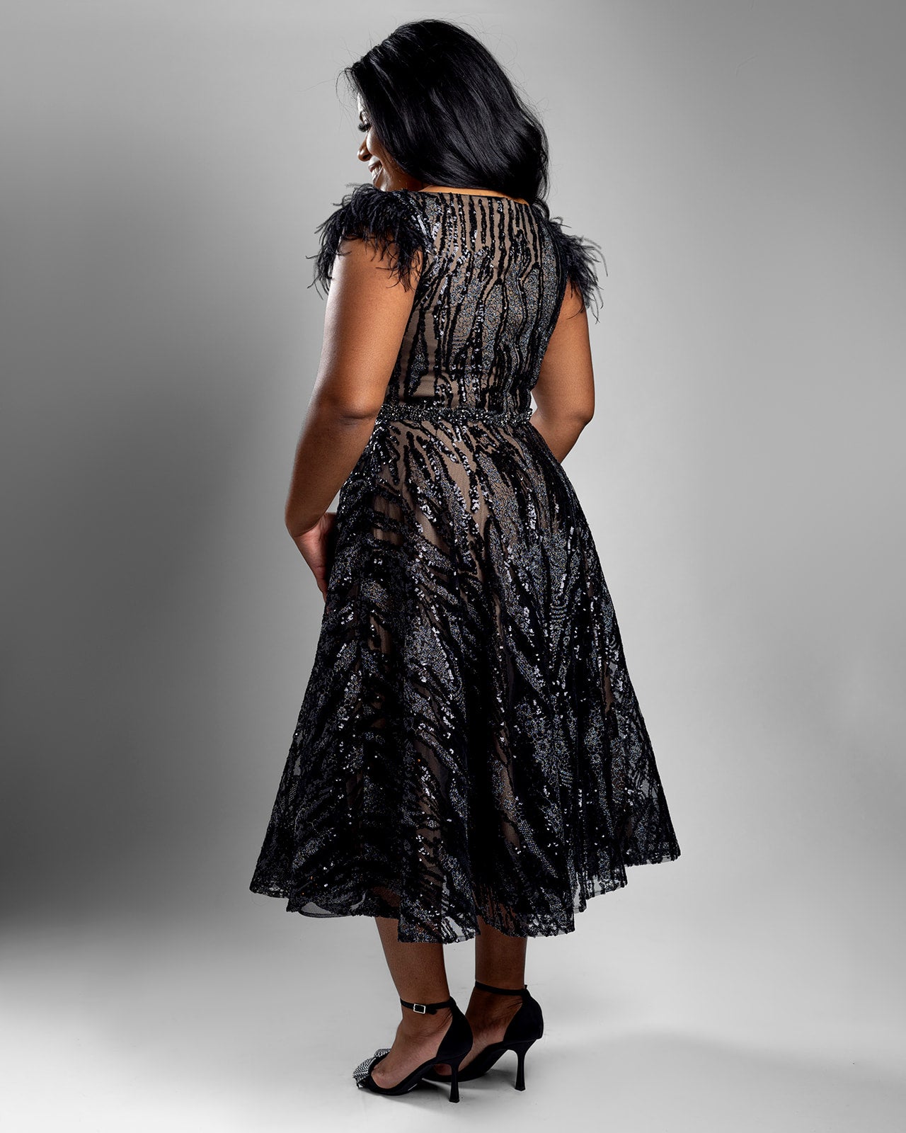 always glam midi dress Fashion fact: The most unforgettable club nights always start with the right dress., This cowl neck slit midi dress brings a perfect dose of glam, hugs every curve and the best partits for just