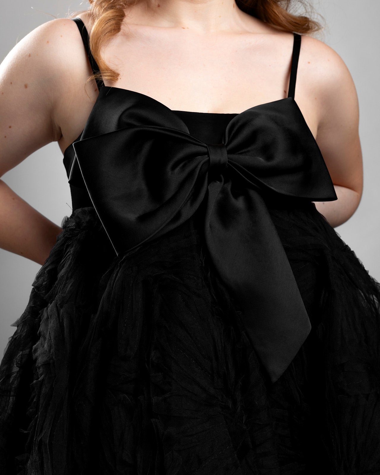 Bow Tulle Mini Dress