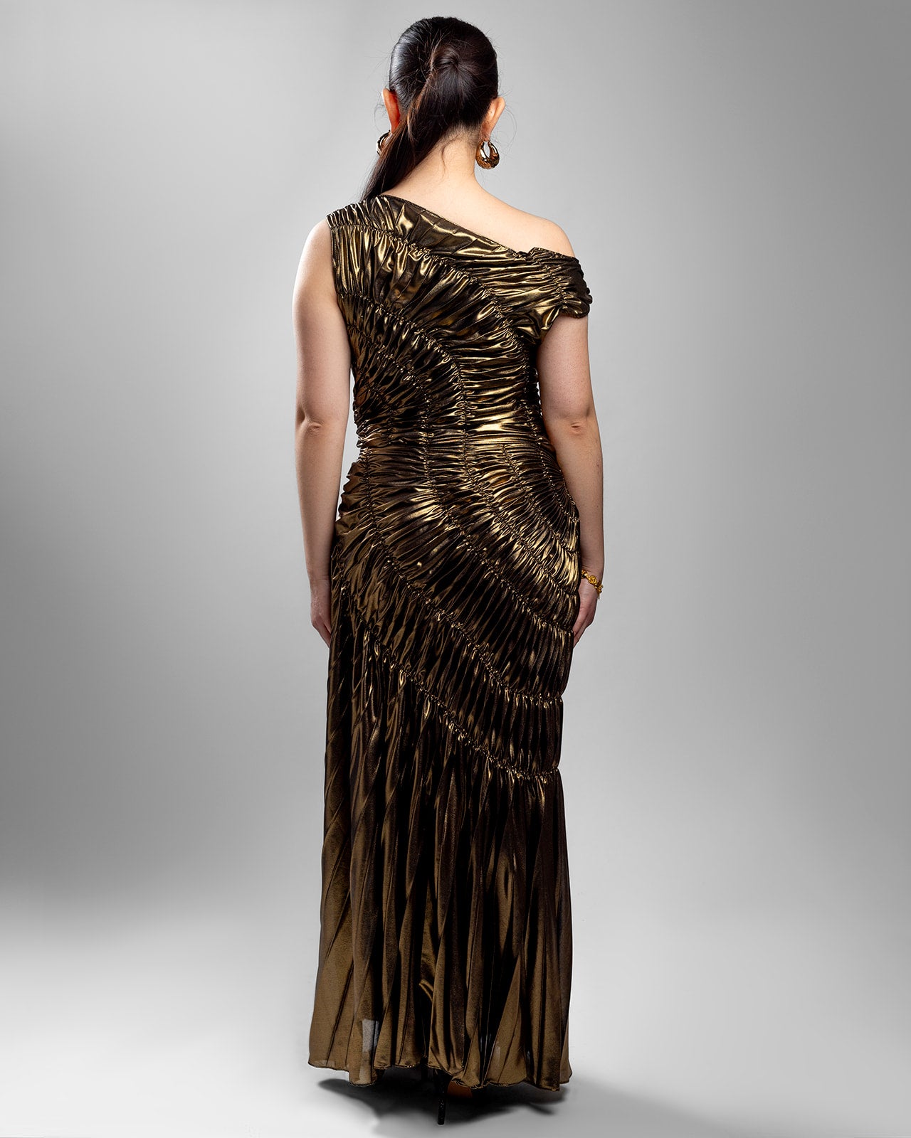 Aurora Gold - Pleated Dress