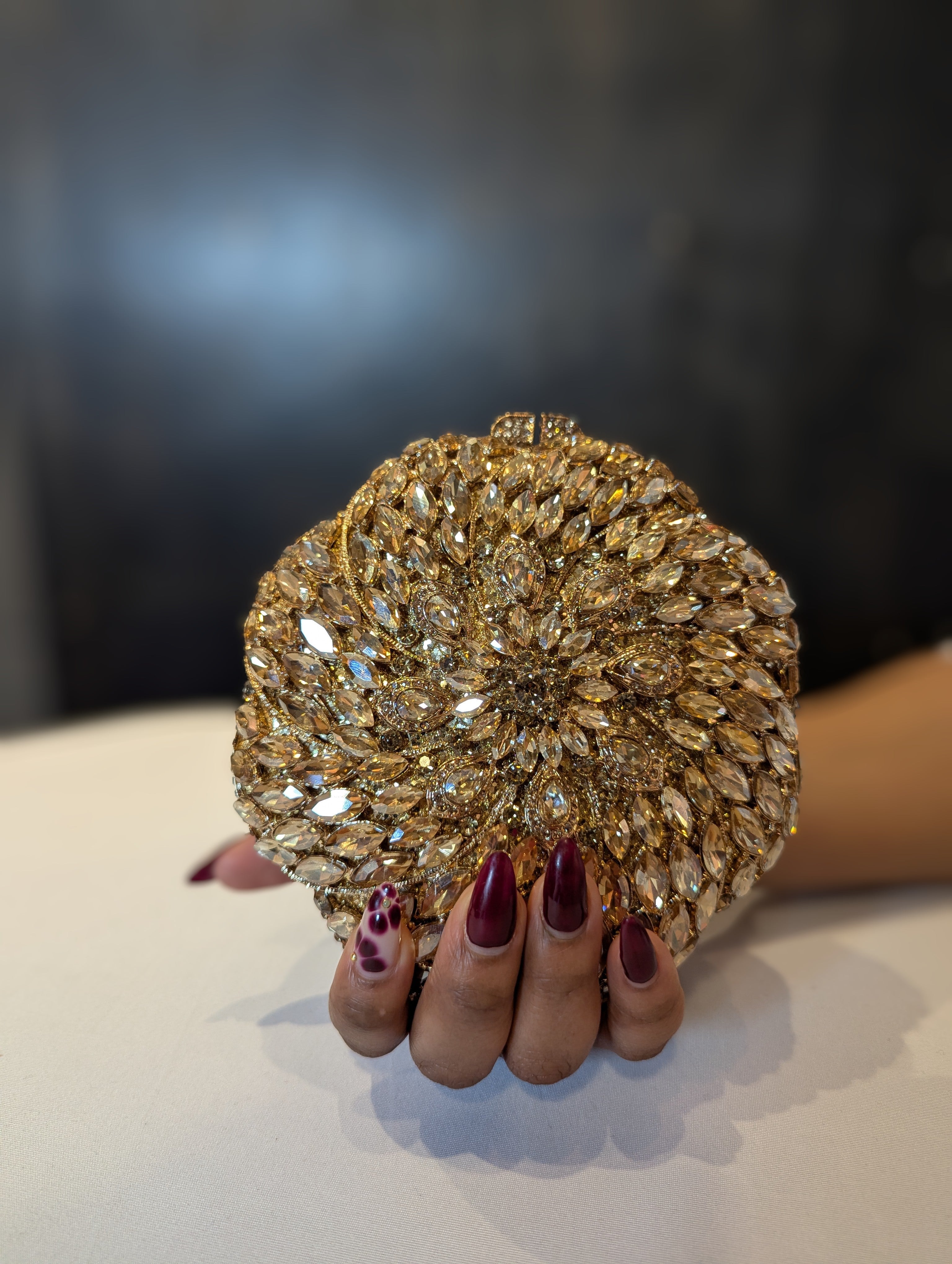 Gold Glass Clutch