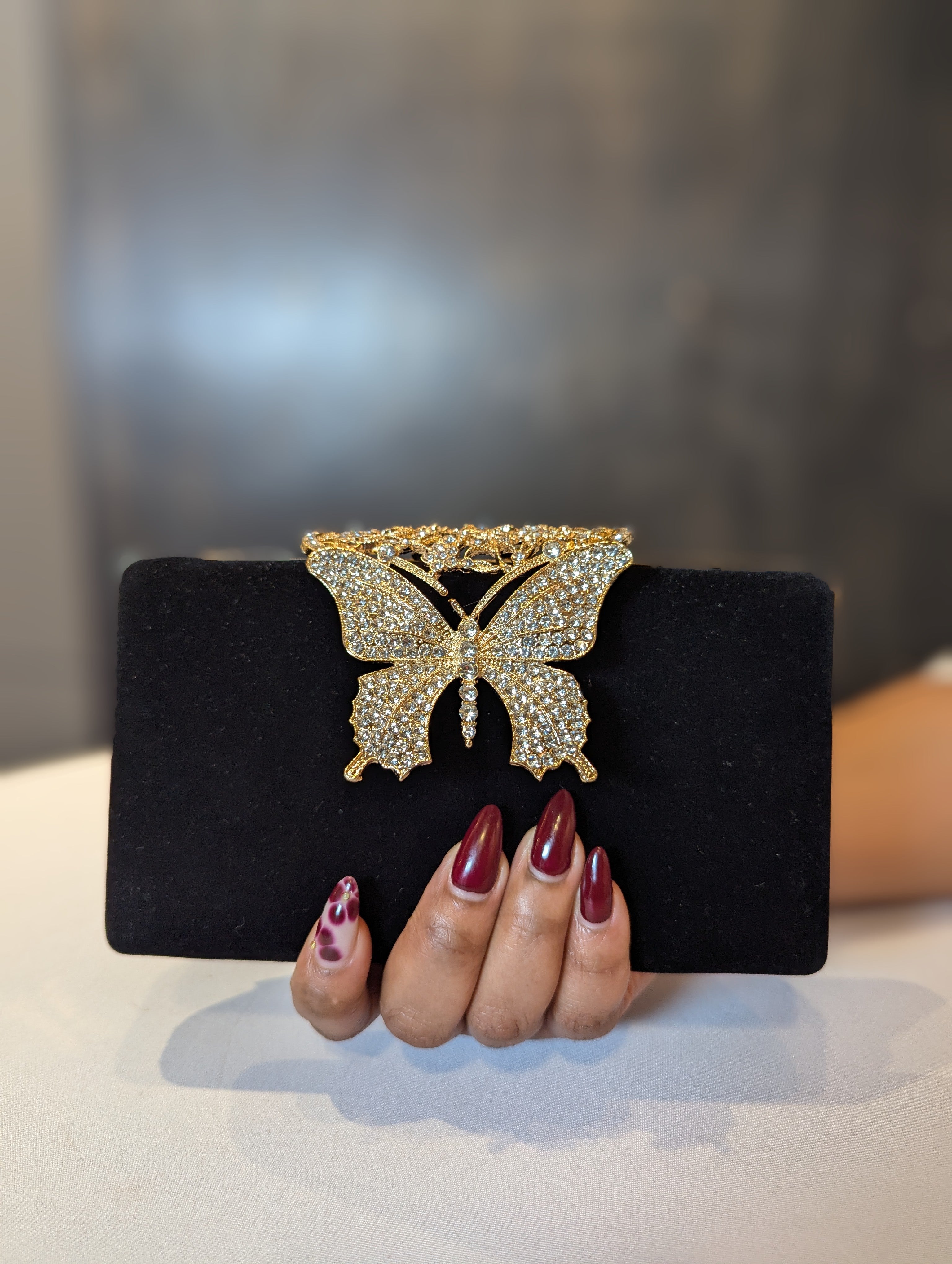 Black Butterfly Clutch