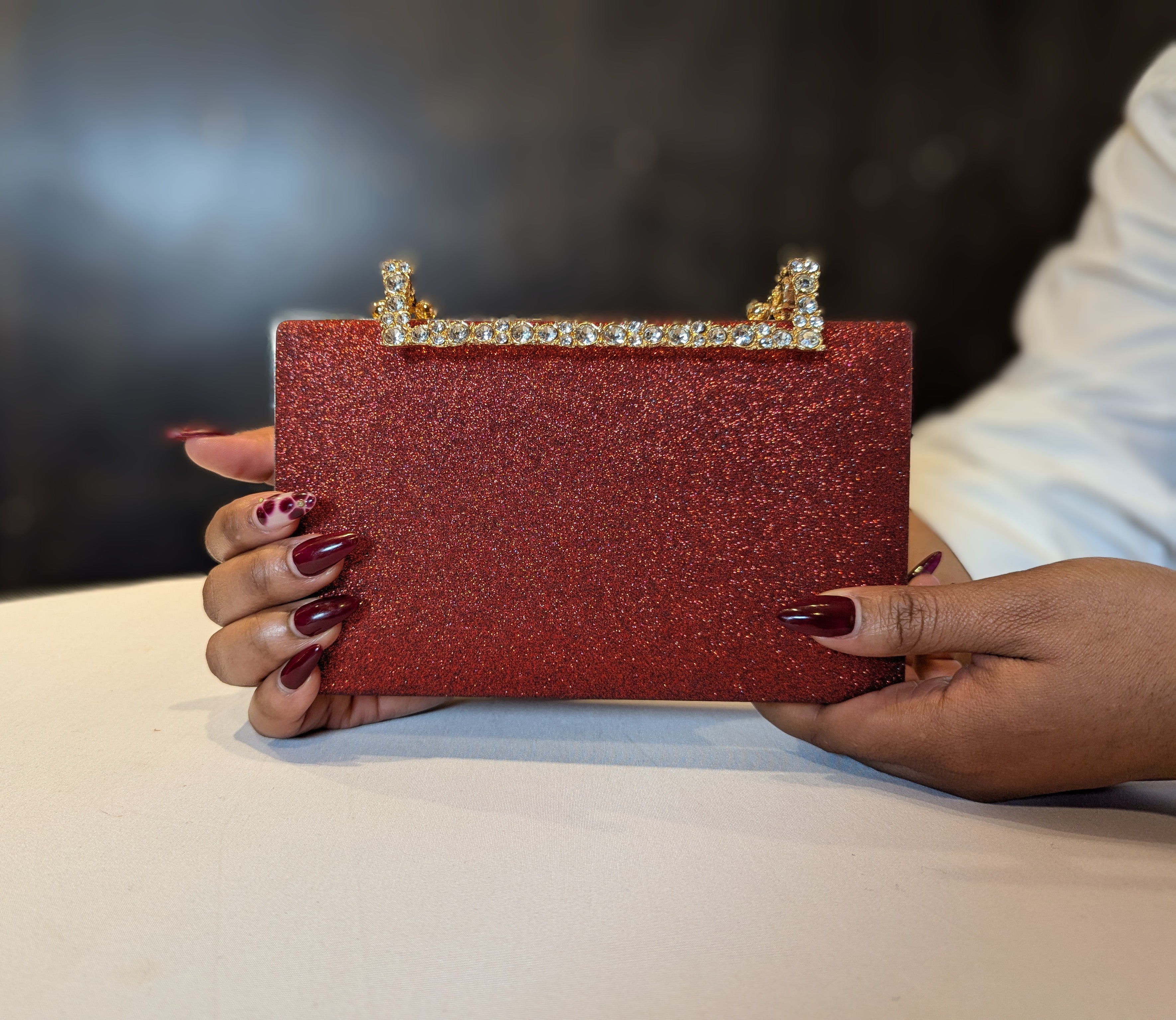 Shimmery Red Clutch