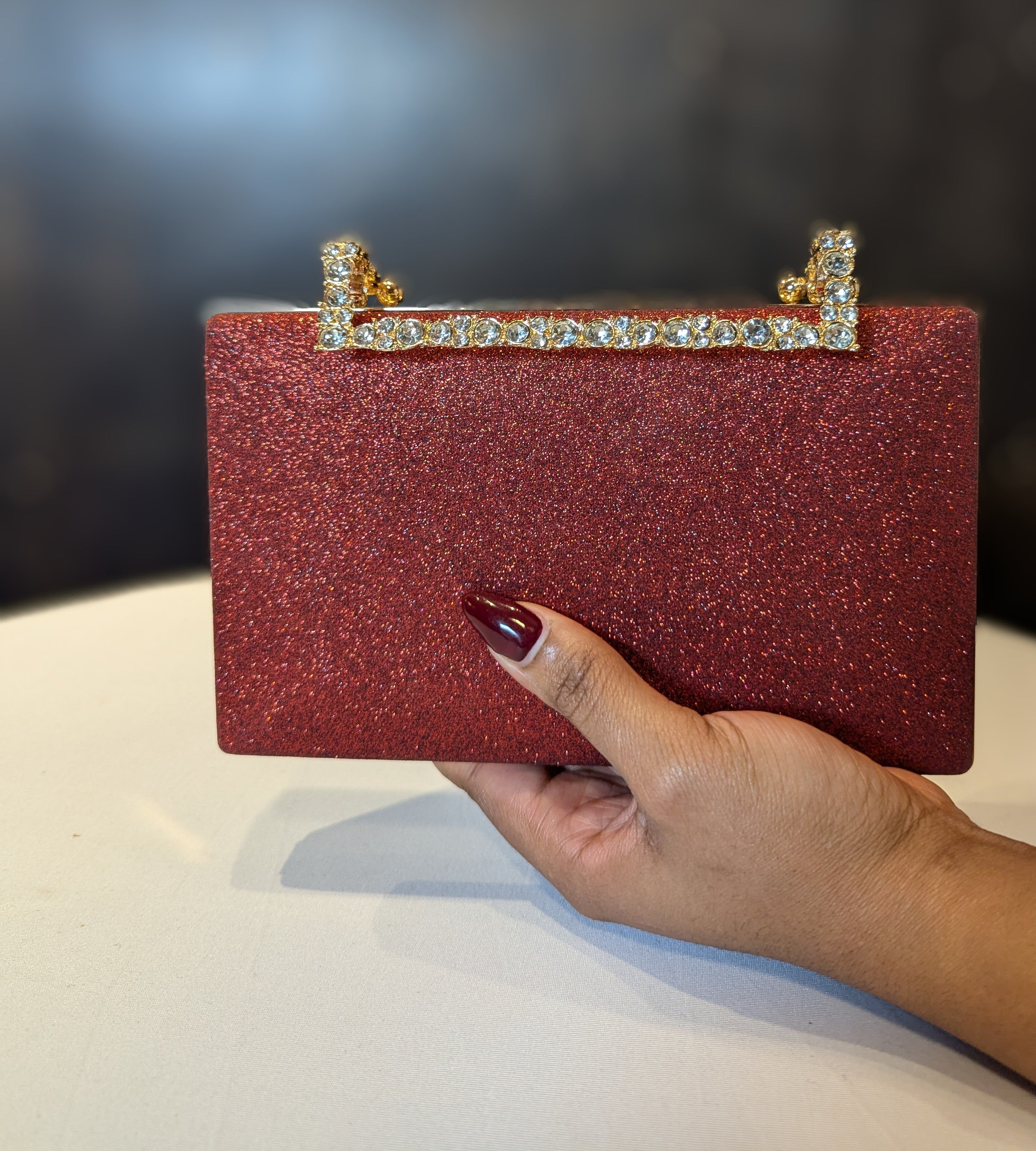 Shimmery Red Clutch