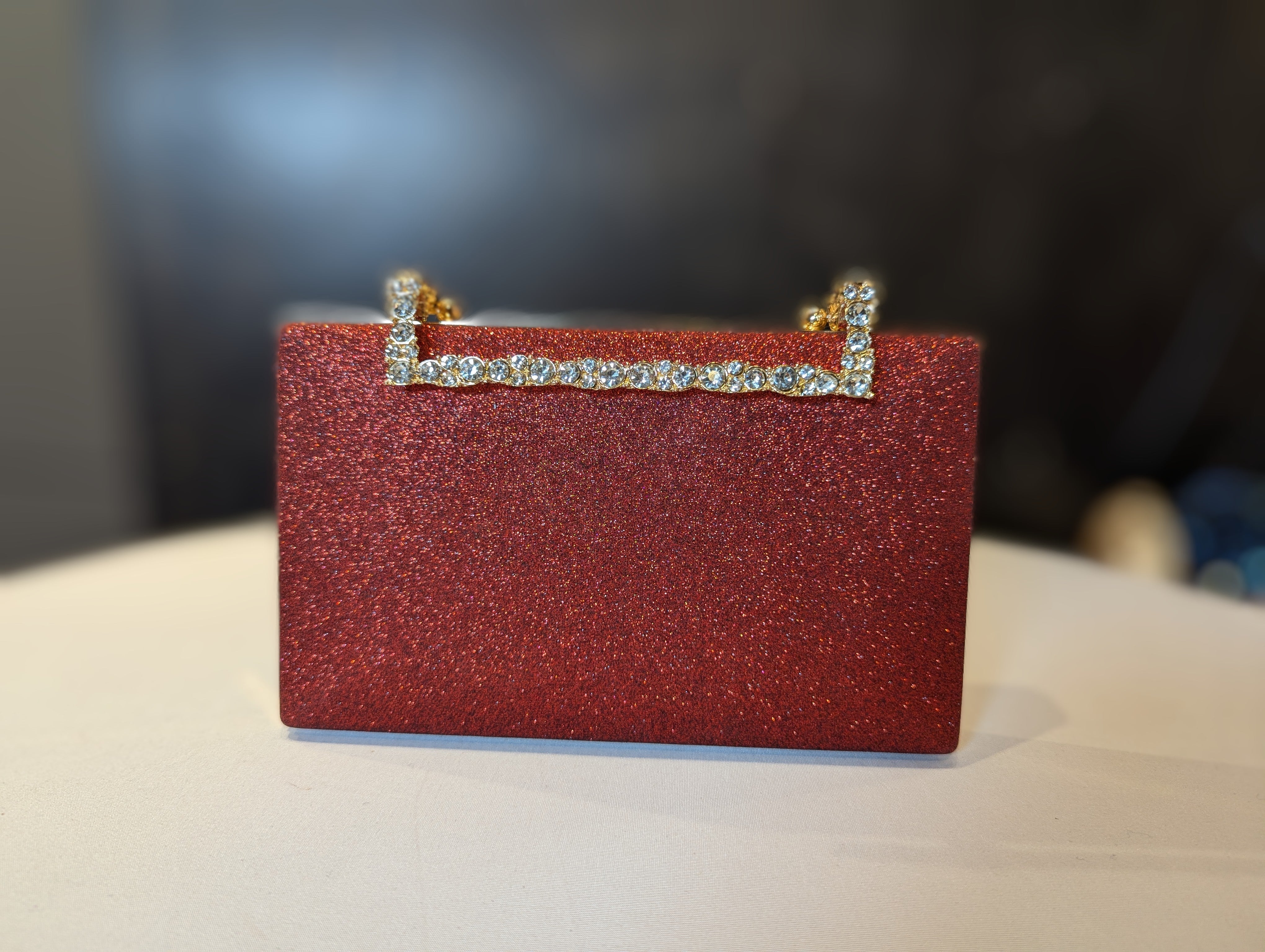 Shimmery Red Clutch
