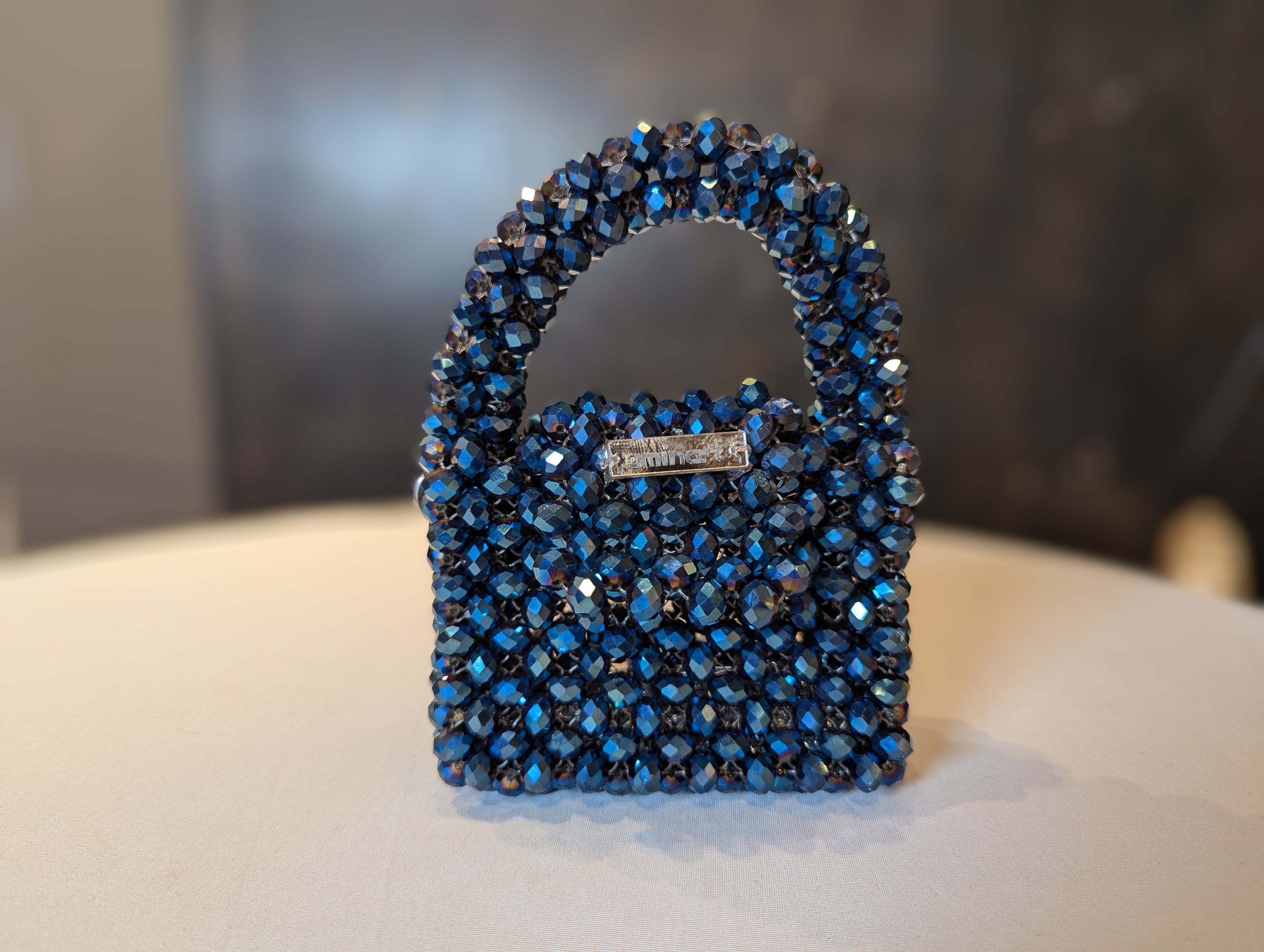 Blue Button Mini Bag